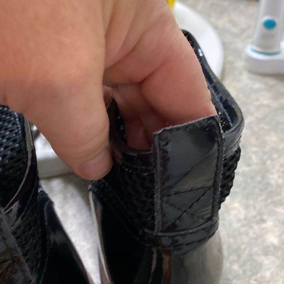 𝅺SOREL Black Patent Major Lace Mesh Ankle Boots Size 11 - Picture 5 of 6